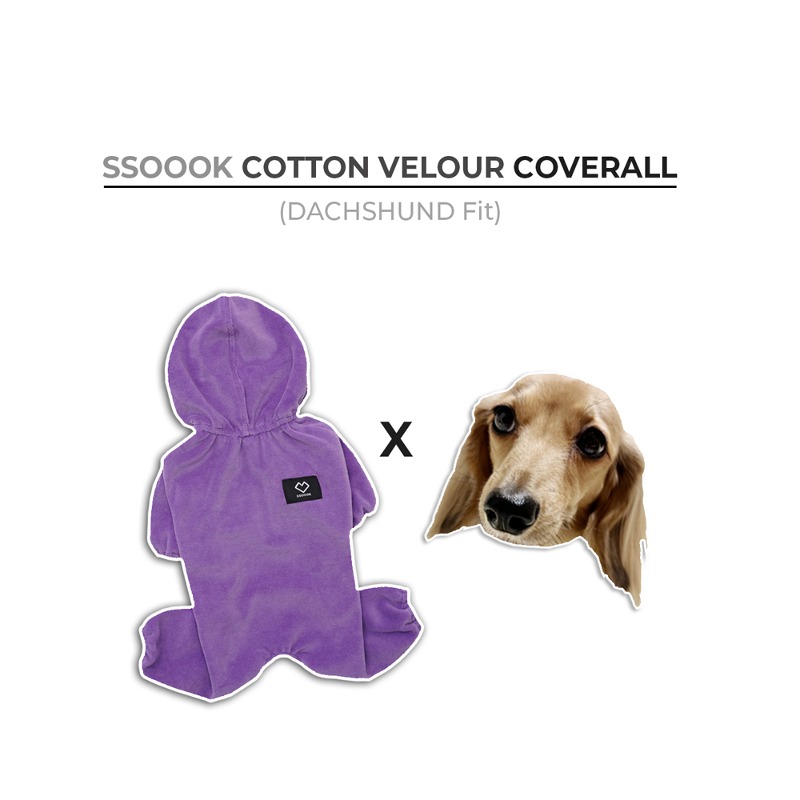 SSOOOK Cotton Velour Coverall [For Dachshund, SO-OR365)
